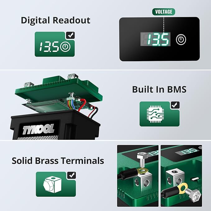 TYKOOL YTX4L-BS YTZ5S Lithium LiFePO4 Motorcycle Battery,2X Cranking Amps 140A,5X Longer Life,Fits for Scooter and Moped, Go kart, ATV,Dirt bikes,4 wheeler, hongda Grom,Snapper walk behind lawn mower