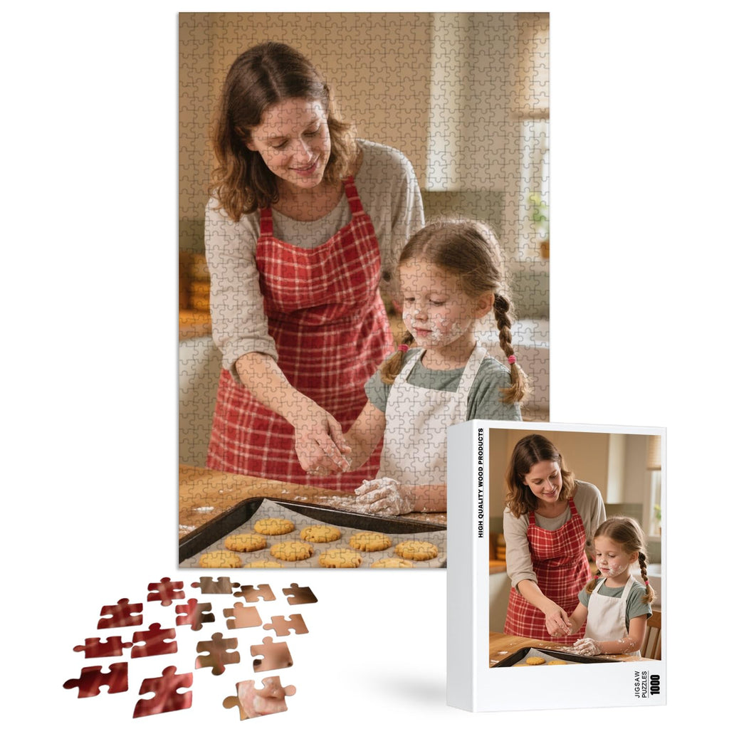 Custom Puzzles from Photos, 1000 Pieces Personalized Photo Jigsaw Puzzle for Adults, Customized Unique Gift for Men Women Family Birthday Wedding