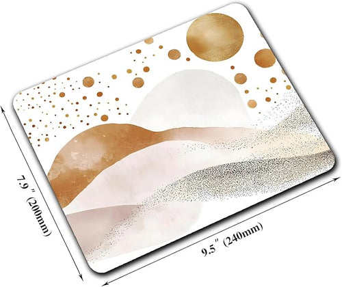 Aesthetic Mountains Boho Mouse Pads for Desk, Portable Wireless Computer Mouse pad Small Design with Women, Non-Slip Rubber Base Laptop Mousepad 9.5" x 7.9" Smooth Surface for Office & Travel