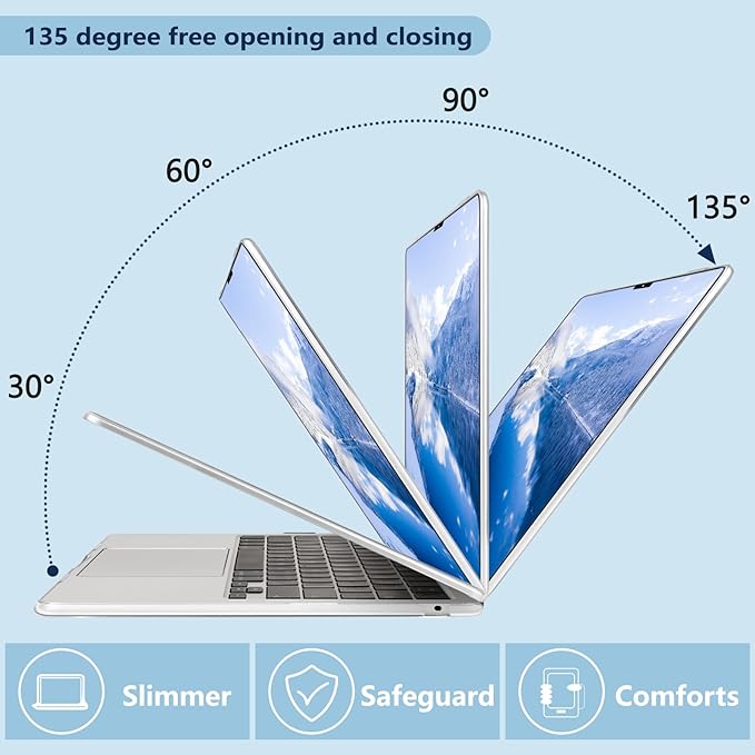 Compatible with MacBook Air 15 inch Case, M4 A3241/M3 A3114/M2 A2941 (Released 2025 to 2023), Hard Shell, Keyboard Cover, Screen Protector, Webcam Cover & Type-C Adapter, Vector Flower2