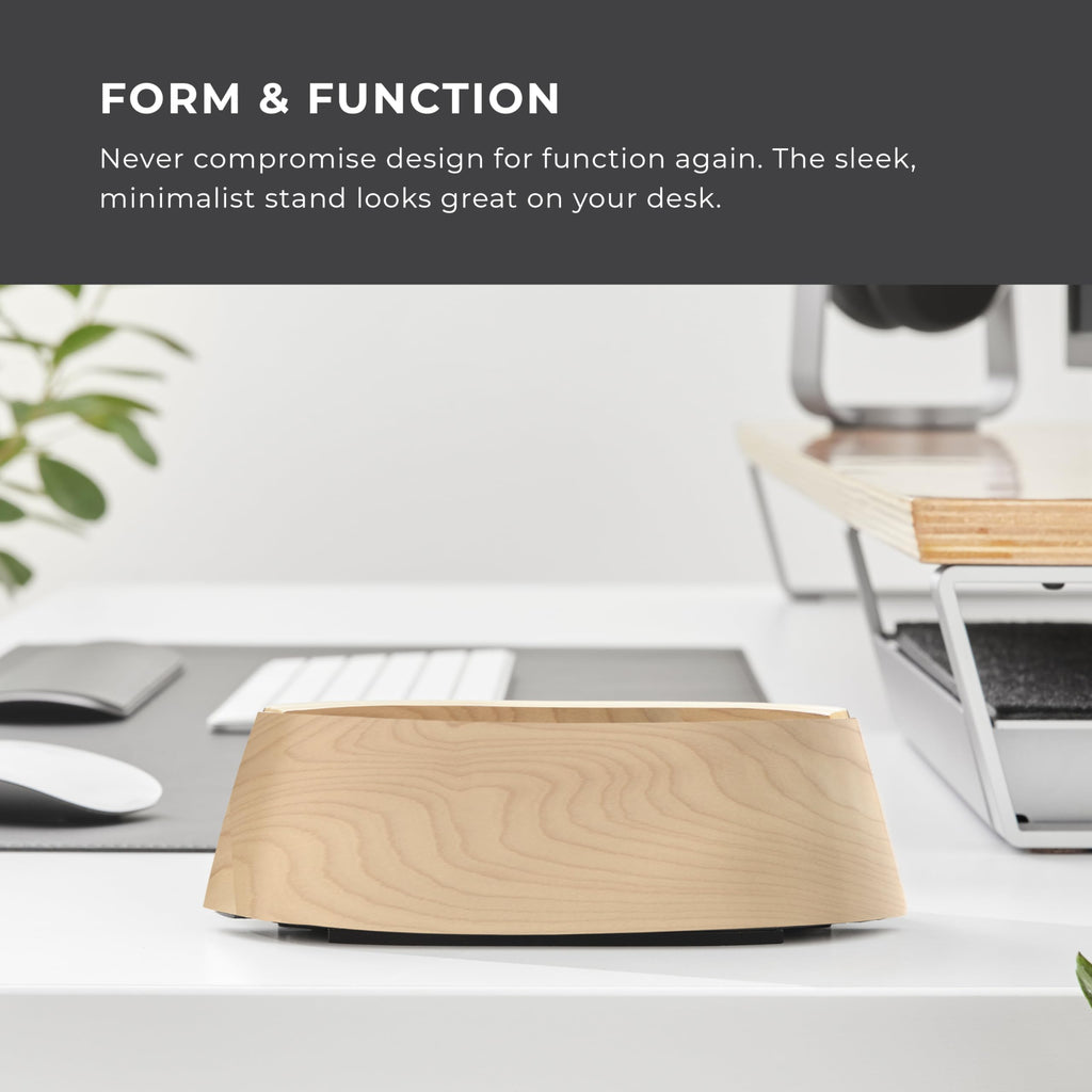 HumanCentric Vertical Laptop Stand in Maple Wood, Upright Adjustable Holder and Dock, Laptop Vertical Stand Fits MacBook Pro and Other Laptops.5" to 1.5", Clamshell Compatible