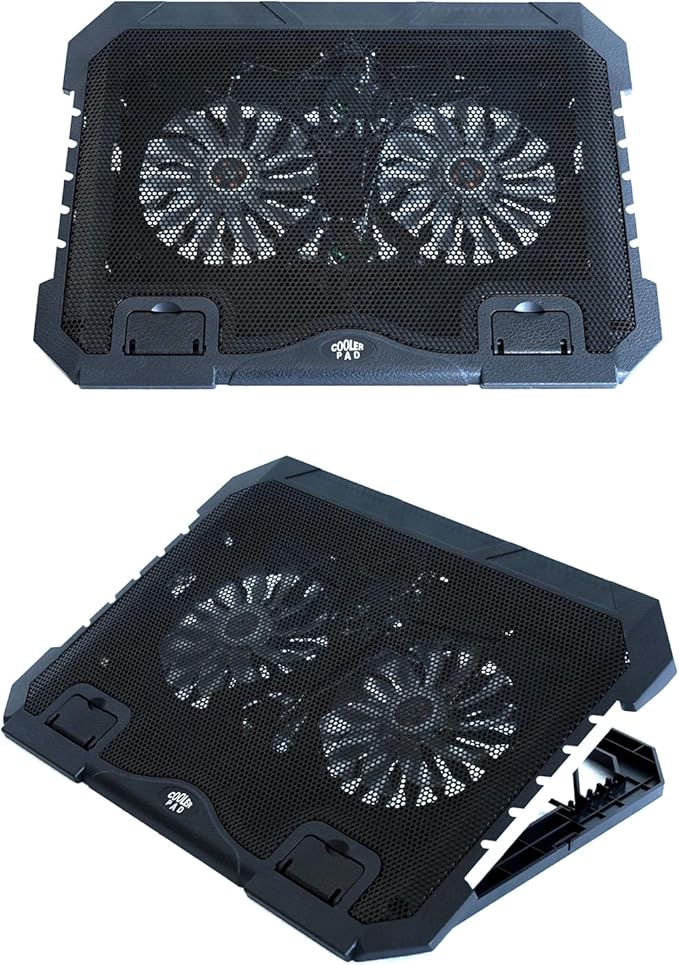 RGB Gaming Laptop Cooling Pad 17-12Inch 4Fans (Customized RGB Sidelight with Switch,Laptop Fan Speed Adjustable,5 Heights Adjustment with Phone Holder)Fit Apple MacBook Laptop Fan Cooling Pad
