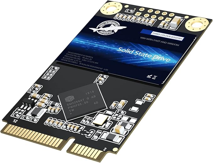 Dogfish mSATA SSD 128GB 3D NAND TLC SATA III 6 Gb/s, mSATA (30x50.9mm) Internal Solid State Drive - Compatible with Desktop PC Laptop - (MSATA 128GB)