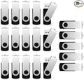 20 Pack 128MB Bulk USB 2.0 Flash Drives Small Capacity USB Thumb Drive Swivel Memory Stick JumpDrive [Not 128GB]
