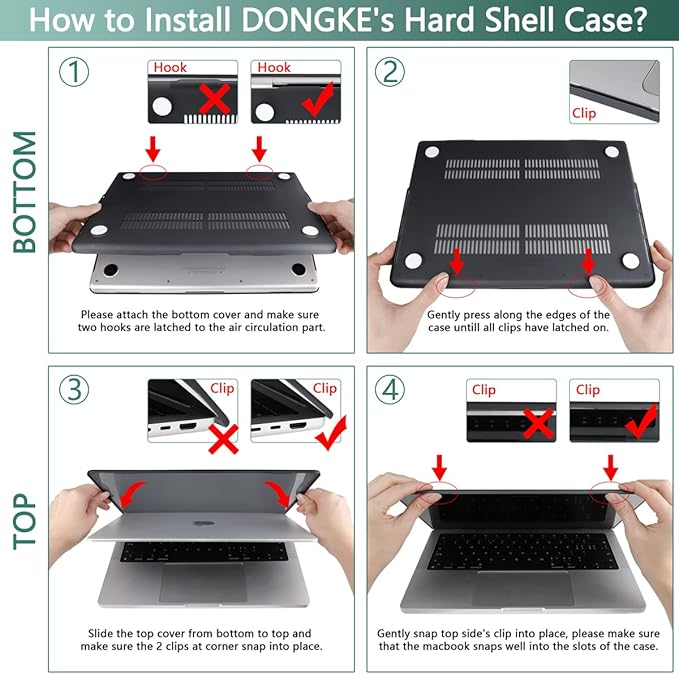 DONGKE for M4 MacBook Pro 16 Inch Case 2024 2023 2021 A3403 A3186 M3 A2991 M2 A2780 M1 A2485 Pro/Max Chip, Plastic Hard Shell Case & Keyboard Cover for Mac Pro 16 with Touch ID, Composition Book