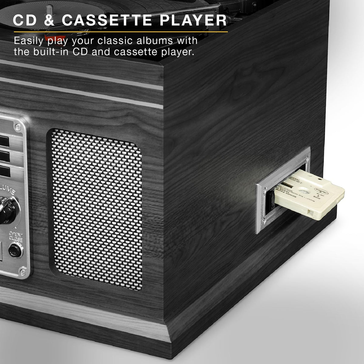 Victrola Quincy - 6-in-1 Bluetooth Record Player - Grey