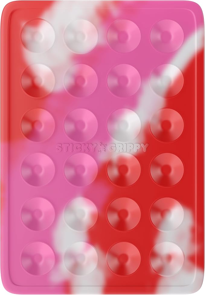Suction Phone Case Mount, Sillicon Adhesive Phone Accessory for iPhone and Android, Hands-Free Fidget Toy Mirror Shower Phone Holder, Tiktok Videos and Selfies (Pink Candy)