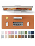 YSAGi Large Extended PU Leather Desk Pad Protector – Non-Slip Waterproof Desk Mat for Office & Home, Easy Clean Mouse Pad & Laptop Writing Blotter 35.4"x17" Black — 23.6" x 13.8"