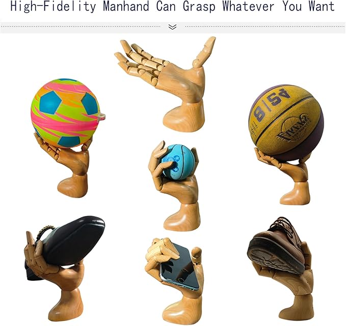 Mannequin,Mannequin Hand,Hand Model,Hand Mannequin for Nails,Drawing Mannequin Wooden Hand,Wooden Mannequin,Wood Hand,Hand Model for Drawing,Male Hand of Right.