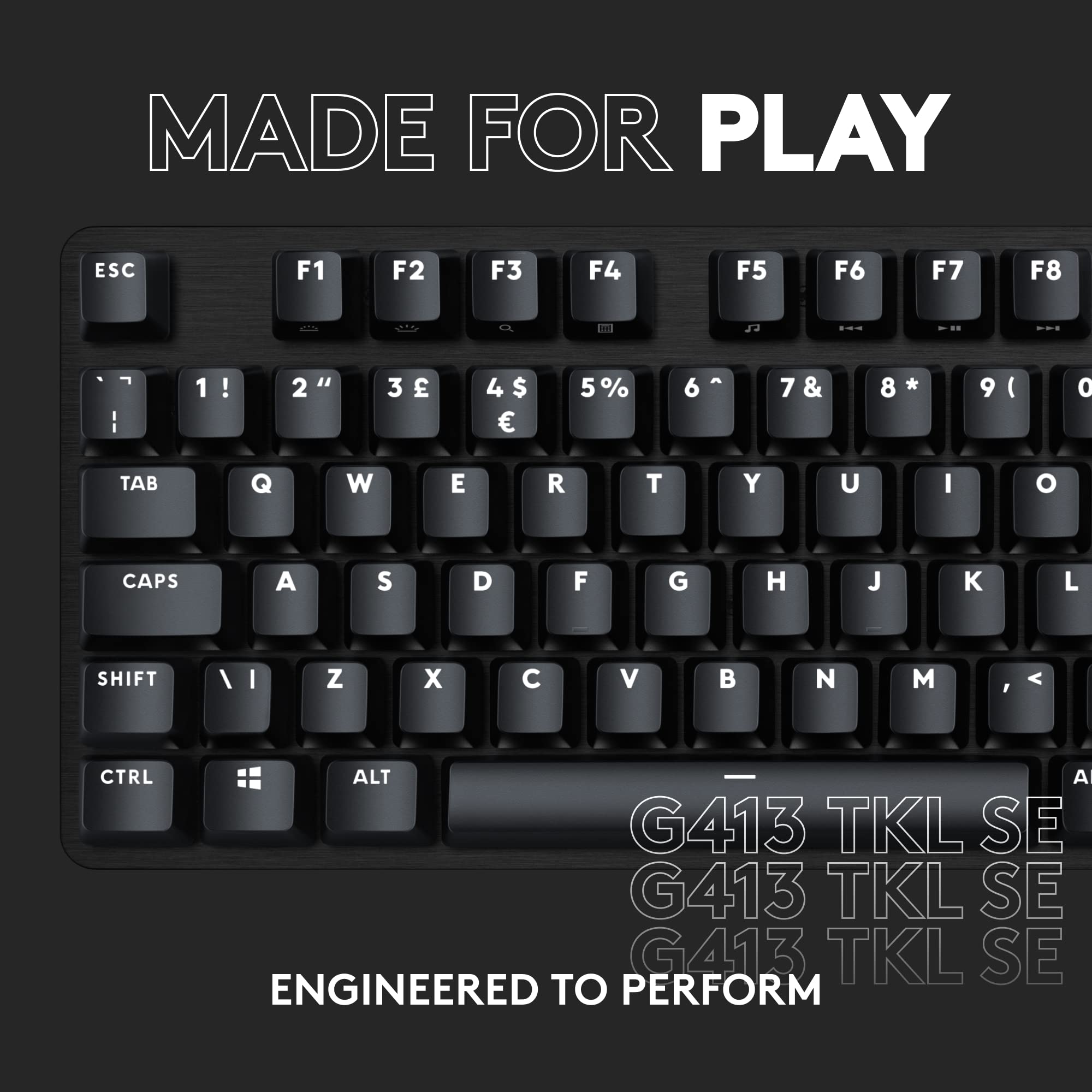 Logitech G413 TKL SE Mechanical Gaming Keyboard - Black