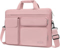MOSISO Laptop Shoulder Bag, Computer Bag with 2 Raised&1 Flapover&1 Horizontal Pocket&Handle&Belt