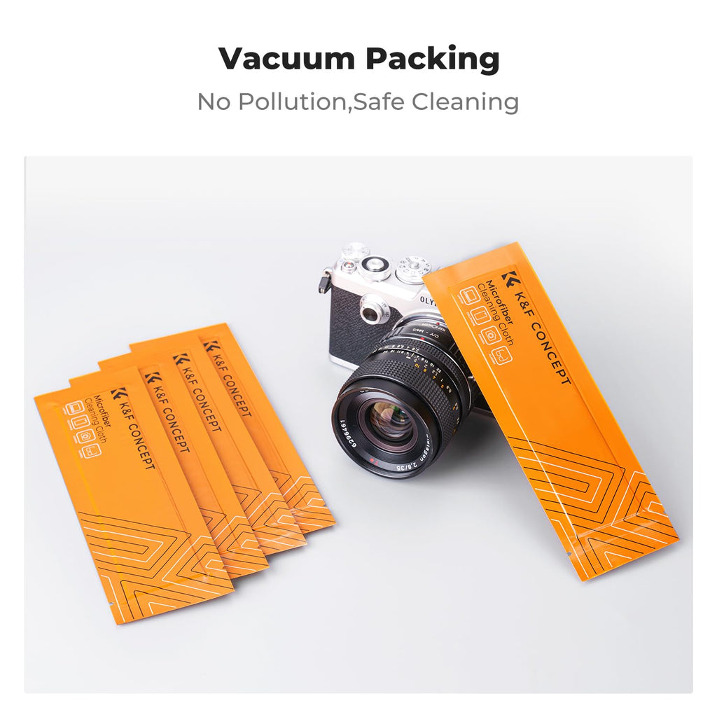 K&F CONCEPT Vacuum Packaging Microfiber Cleaning Cloths X20,for Glasses