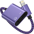 iPhone Dongle Headphone and Charger 2 in 1, Lightning to 3.5mm Audio Jack + Charge Splitter [Mfi Certified] iPhone Aux Adapter Female Converter for Apple 14 Plus 13 12 11 Pro Max XR XS iPad Mini iPod