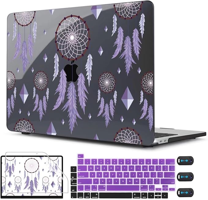 CISSOOK Compatible with MacBook Pro 13 inch 2025-2016 Release M2 M1 Chip A2338 A2251 A2289 A2159 A1989 A1706, Plastic Hard Shell Cover for MacBook Pro 13 with Touch Bar, Dream Catcher
