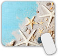 Mouse Pad, Gaming Mouse Pad, Non-Slip Rubber Base Mouse Mat with Designs for Laptop, Computer & Office, 9.5 x 7.9 x 0.12 inches (Starfish on Beach)
