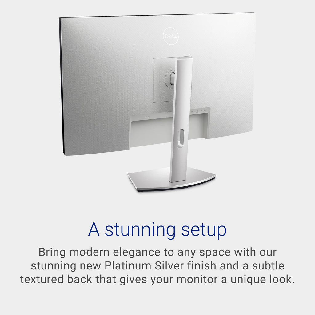Dell S2722DC Monitor - 27-inch WQHD (2560x1440) 75Hz 4Ms Display, AMD FreeSync, Built in Speaker, USB Type-C Connectivity, Height/Pivot/Swivel/Tilt Adjust - Platinum Silver