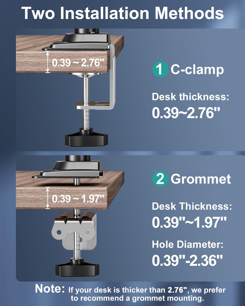 Single Monitor Mount Arm, VESA Desk Mount Stand for 13-32 inch Computer Screen up to 22 lbs, Adjustable Height Tall Monitor Arm with Tilt Swivel Rotation, VESA 75 100mm, Black, Freelift