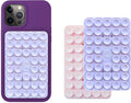 Silicone Double-Sided Suction Phone Grip Detachable Mount - Car Dashboard/Shower Phone Holder, Hands-Free For Selfies & Videos, ASMR- iphone & Android Compatible (Large, Baby Pink+Purple)