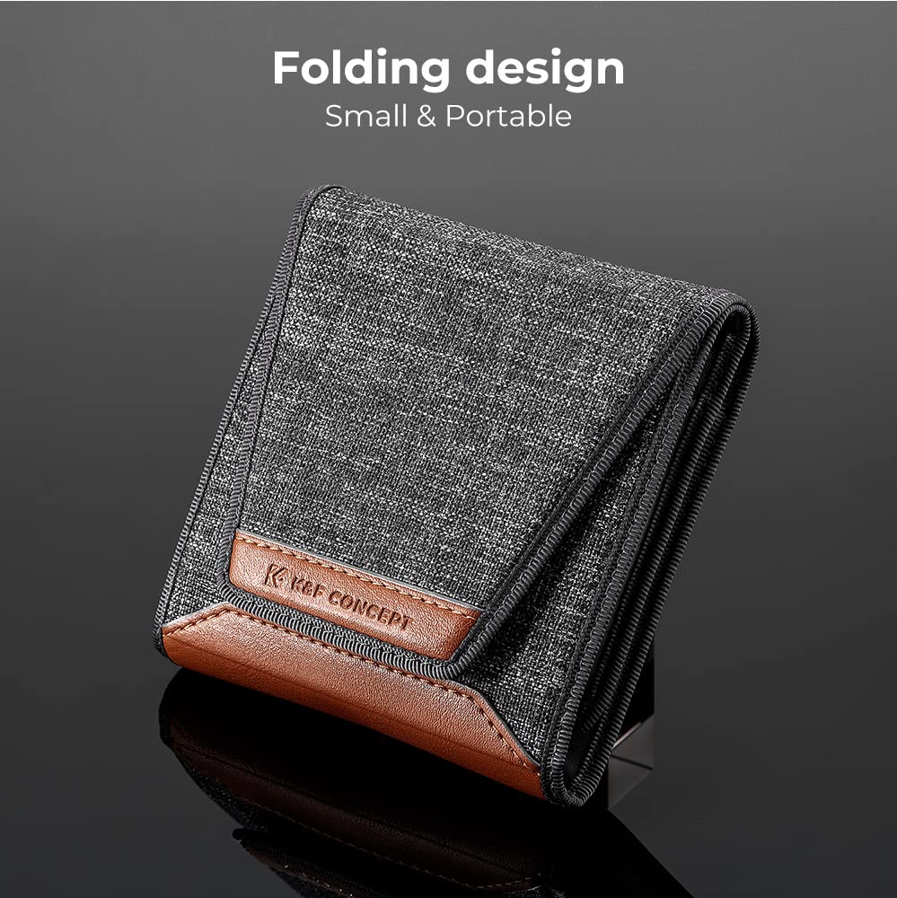 K&F CONCEPT Lens Filter Pouch, Lens Filter Case Up to 82mm