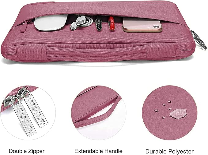 MOSISO Compatible with MacBook Air 13 inch Case 2025 2024 2023 2022 M4 A3240 M3 A3113 M2 A2681, Hard Shell&Sleeve Bag&Keyboard Skin&Webcam Cover&Screen Film for MacBook Air 13.6 inch, Dusty Rose