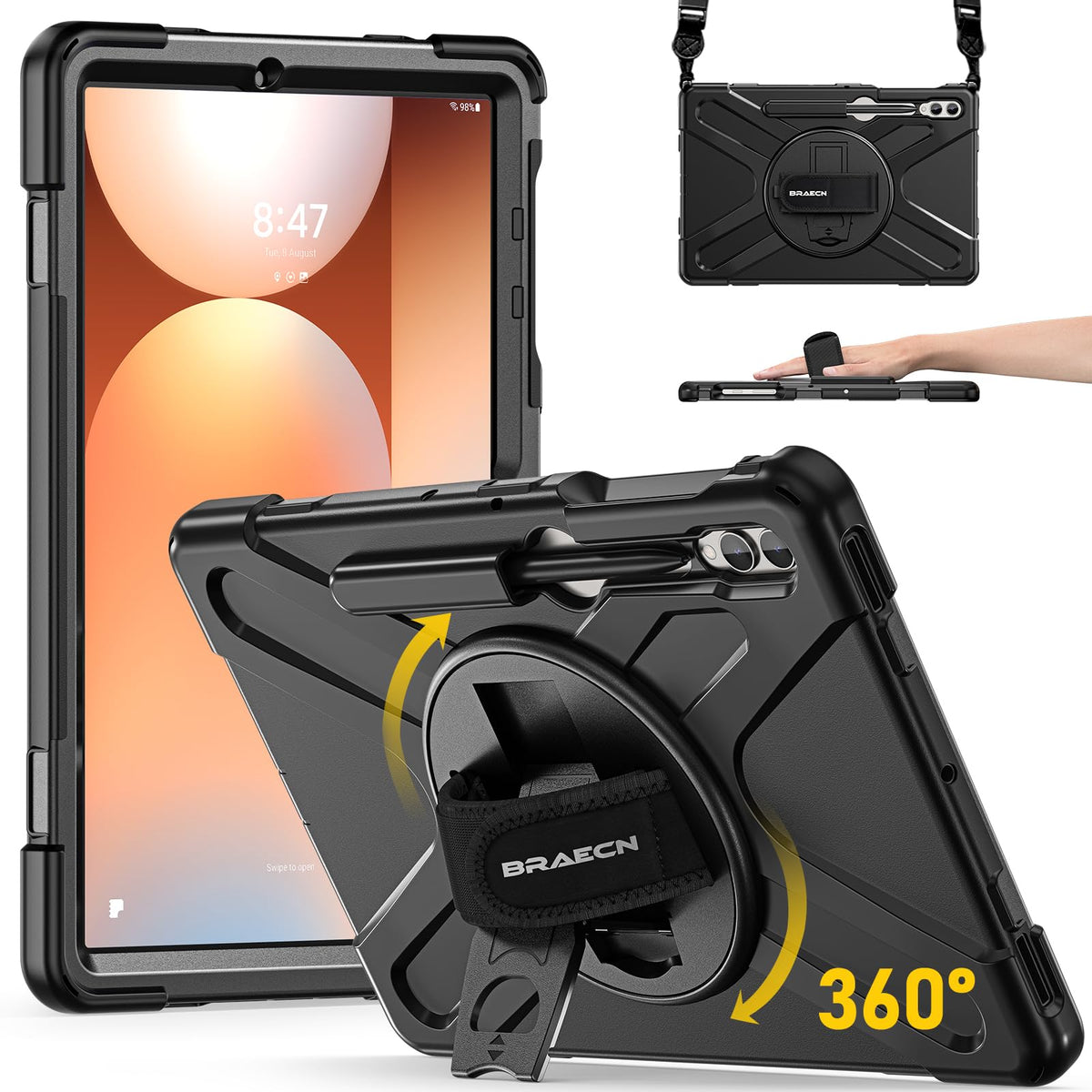 BRAECN Case Galaxy Tab S10 Plus/ S9 Plus/ S9 FE+/ S8 Plus/ S7 Plus/ S7 FE