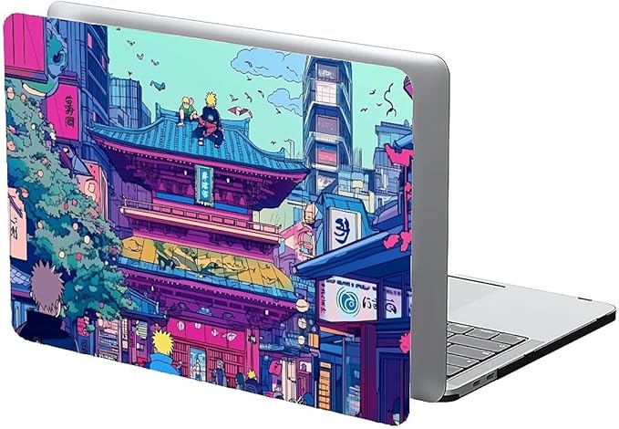 Compatible with MacBook Air 13.3 13.6 Inch Case 2022 2021 2020 2019 Plastic Hard Shell Case Cover,13.3 Pro(A1706/A1708/A1989/A2159/A2289/A2338), Traditional Japanese Architecture