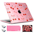 TWOLSKOO for MacBook Air 13 inch Case M5 2026 M4 2025 M3 M2 2024-2022 A3449 A3240 A3113 A2681, Plastic Hard Shell & Keyboard Cover & Type C for MacBook Air 13.6 inch Case, Cute Cherry