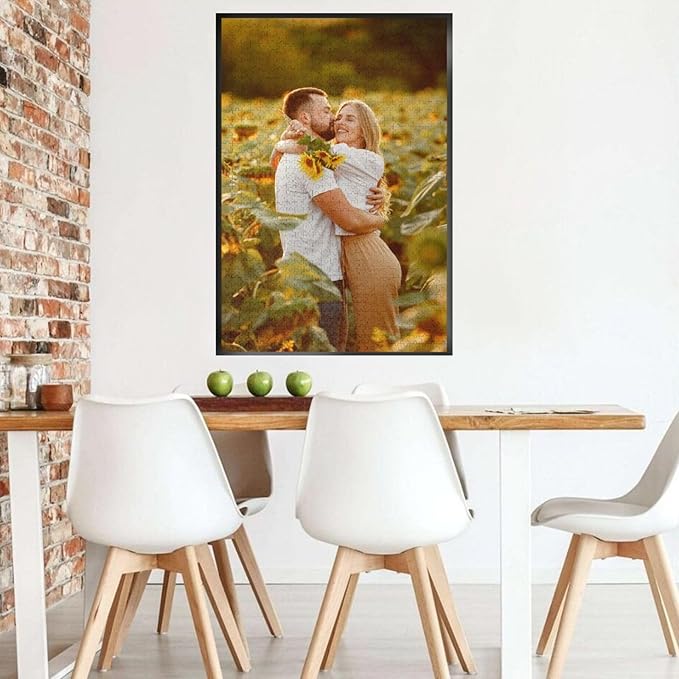 Custom Jigsaw Puzzle from Photos 300/500/1000 Pieces Personalized Wooden Picture Puzzles Gift for Adult Family Friends,Birthday,Valentine's Day (Vertical 1000PCS)