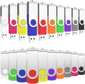 ABLAZE 1GB Flash Drives 500 Pack, USB 2.0 Thumb Drives Bulk Swivel Memory Stick Bulk USB 500 Pack Pendrives 1GB (Mixcolors)