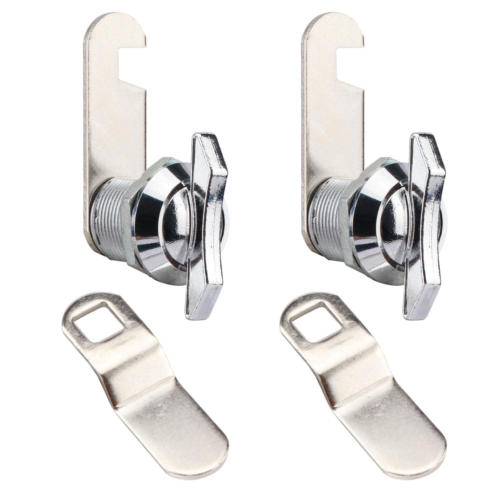 Thumb Operated Offset Cam Lock,Replacement Keyless Compartment Latch, Non-Locking Compartment Lock for RV, Camper, Vehicles, Storage Door Cabinet Mailbox Drawer(Color:S: 19 x 16mm)