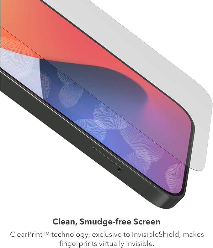 ZAGG InvisibleShield Glass Elite VisionGuard - Impact Protection, Scratch & Fingerprint Resistant, Clear for iPhone 12 Pro, 12, 11, XR