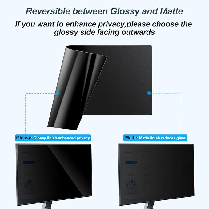 [2-Pack] 24 Inch Privacy Screen for Monitor Computer Screen Privacy Filter for 16:9 Widescreen Monitor Desktop PC Monitor Privacy Film Monitor Privacy Shield and Anti-Glare Protector