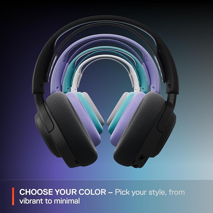 SteelSeries Arctis Nova 3P Wireless Multi-Platform Gaming Headset — Mobile App Control — 40 HR Battery — Neodymium Magnetic Drivers — 2.4GHz/Bluetooth — PS5, PS4, PC, Switch, Mobile — White