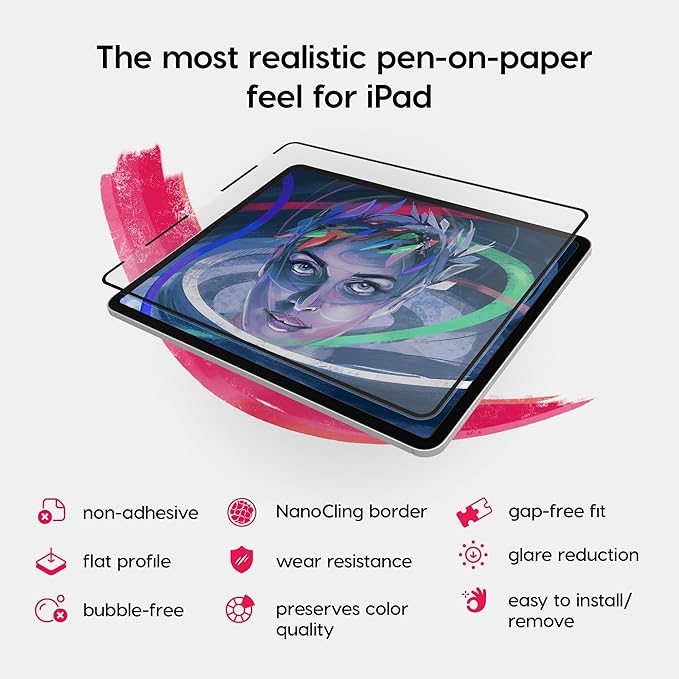 Astropad Rock Paper Pencil v3.0 – 2025 Version - Paper Screen Protector for iPad Pro 13-inch (M4, 2024) and iPad Air 13-inch (M2, 2024) & (M3, 2025) + Apple Pencil Tips Replacement 2 Pack – Compatible with Apple Pencil 1st/2nd Gens and Pencil Pro