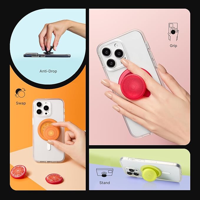 PopSockets Phone Grip with Expanding Kickstand, Adhesive Grip, Blue - Matte Cobalt