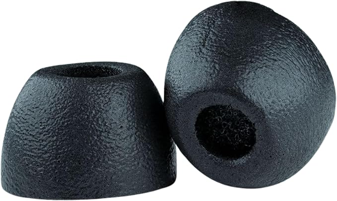 Comply 100 Core Series | Memory Foam Replacement IEM Ear Tips for Etymotic, Westone, Klipsch & More | Superior Noise Isolation, Ultimate Comfort, Secure Fit | Oval, Black, (S/M/L) (3 Pairs)