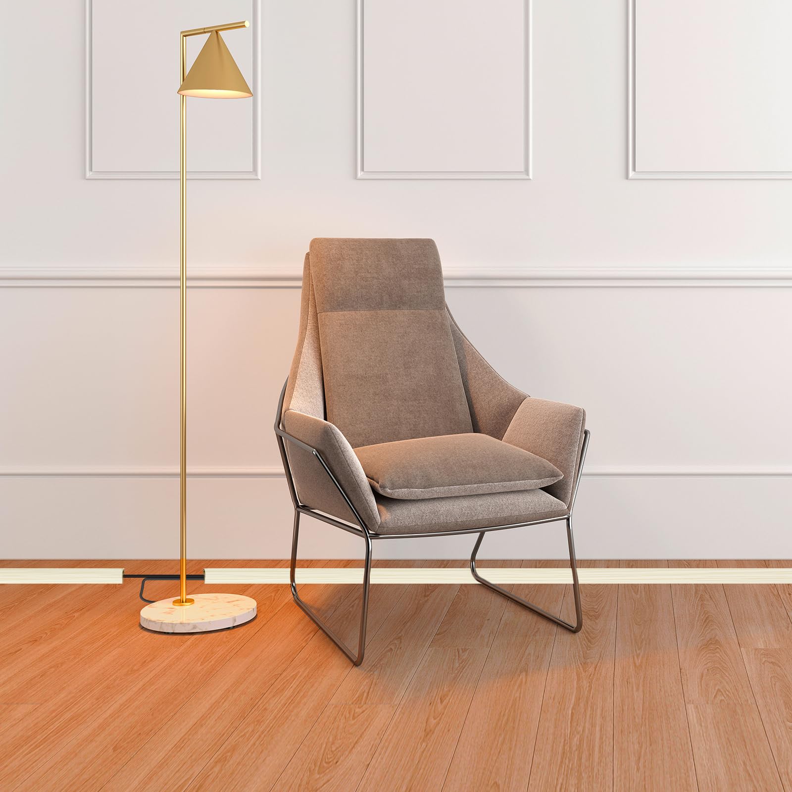Floor Cord Cover Self Adhesive Cord Hider,10FT Cable Management, Extension Strip Protector for Wires, Prevent Cable Trips for Offices, Gyms, Exhibitions Cavity:0.39"(W) x 0.27"(H) Yellow Wood