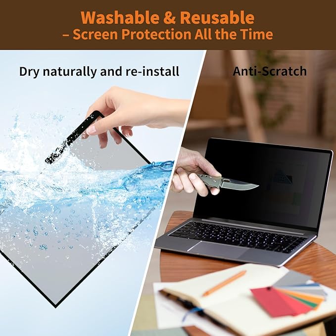 Removable Privacy Screen for MacBook Air 15 Inch (2023-2025, M2, M3, M4), Reduce Eye Strain Laptop Privacy Filter Shield and Protector for Mac 15.3'' (Model A2941 A3114 A3241)