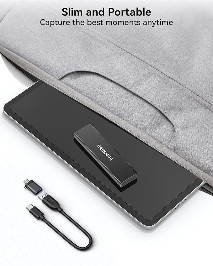 1TB External SSD - Up to 1000MB/s Read Speed USB 3.2 Gen 2 Portable SSD, External Solid State Drives with Type-C Cable for PC Mac Game Console