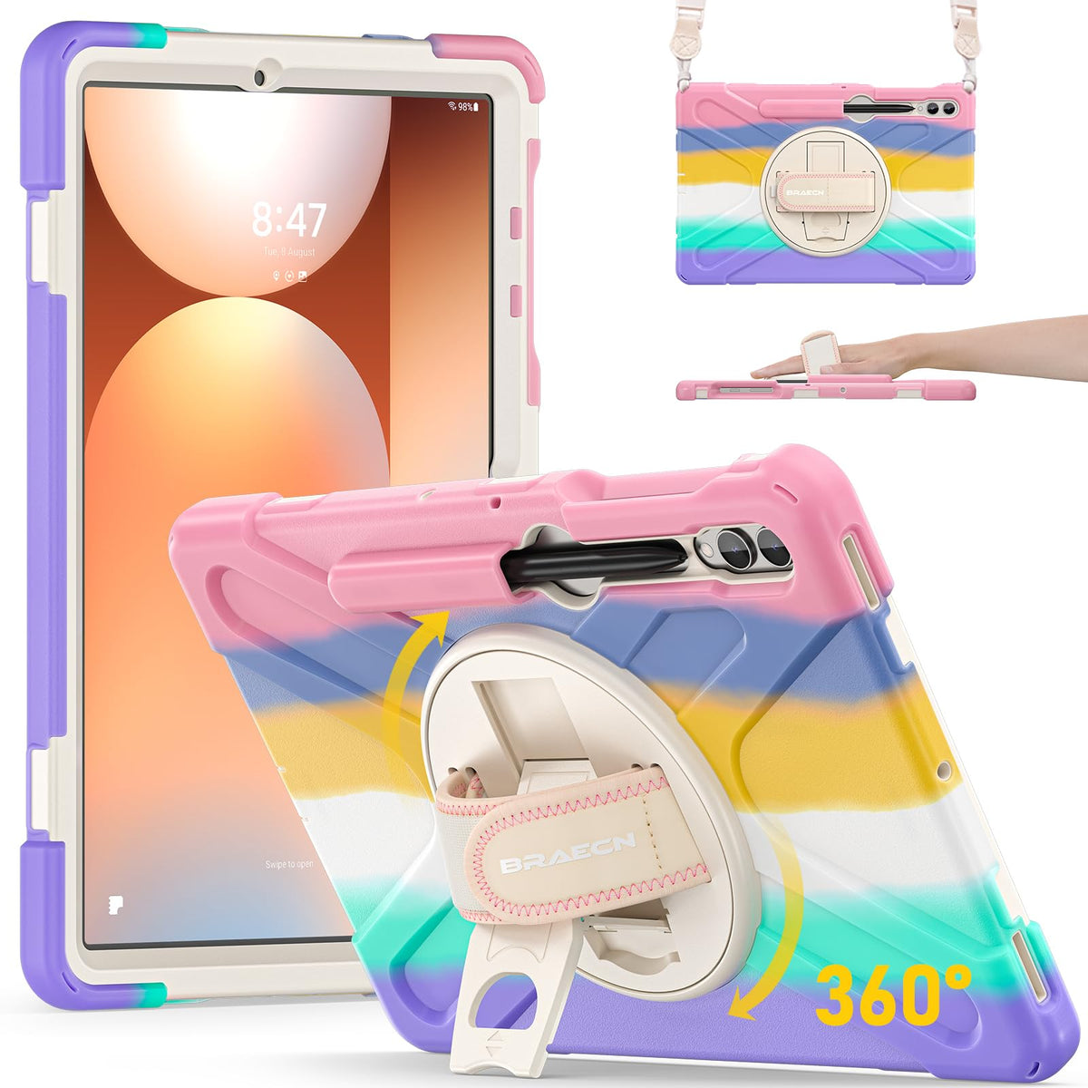 BRAECN Case Galaxy Tab S10 Plus/ S9 Plus/ S9 FE+/ S8 Plus/ S7 Plus/ S7 FE