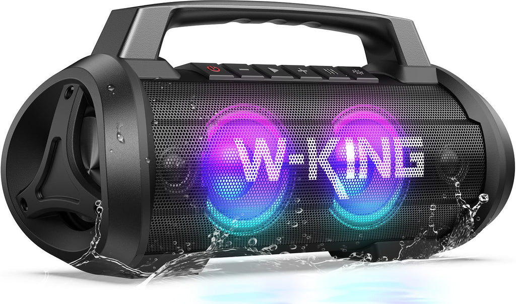 W-King Portable Bluetooth Speaker, 120W Peak Loud Bass Boombox Outdoor