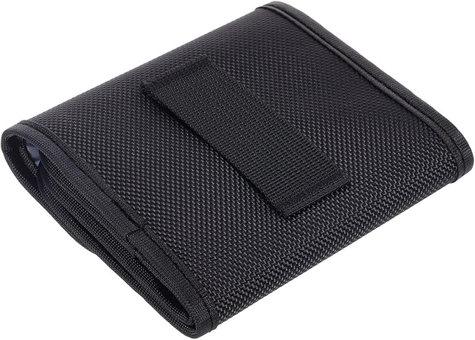 PATIKIL Lens Filter Case, 3-Pocket Camera Filter Case Portable Lens Filter Pouch Photography with Belt Loop Fit Camera Bag Strap Pocket Drone for 25mm-82mm, Black