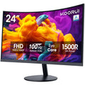 KOORUI 24 inch Curved Computer Monitor, FHD 100Hz VA 1500R PC Screen