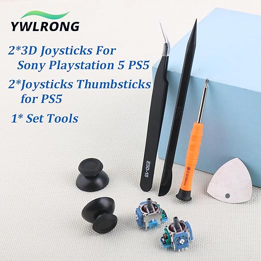 for PS5 Joysticks Replacement for Sony PlayStation 5 PS5 Controller Joystick Replacement for PS5 Analog Stick Replacement Module Potentiometer for PS5 Joystick Thumb Stick Replacement Part (2Pack)