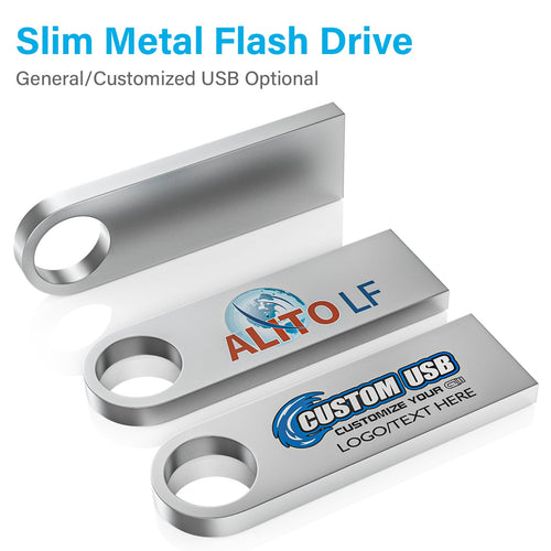 ABLAZE 8GB Flash Drive 10 Pack, Metal USB 2.0 Thumb Drives with Keychains