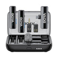 BOYA BOYALINK 2 Wireless Lavalier Microphone for iPhone/Camera/Android/PC, 3-in-1 RX, Mini Lapel Mic, 48kHz 24bit, 1000ft, 30h Use, 2 Level Noise reduction, Clip on Mic with USB-C/Lightning/3.5mm Plug
