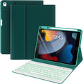 BLUTLOTUS Keyboard Case for iPad 9th/8th/7th Generation 10.2 inch 2021/2020/2019, iPad Pro 10.5-inch Case with Keyboard,iPad Air 3 2019, 7 Color Backlit Removable Wireless Keyboard Folio Case(Teal)
