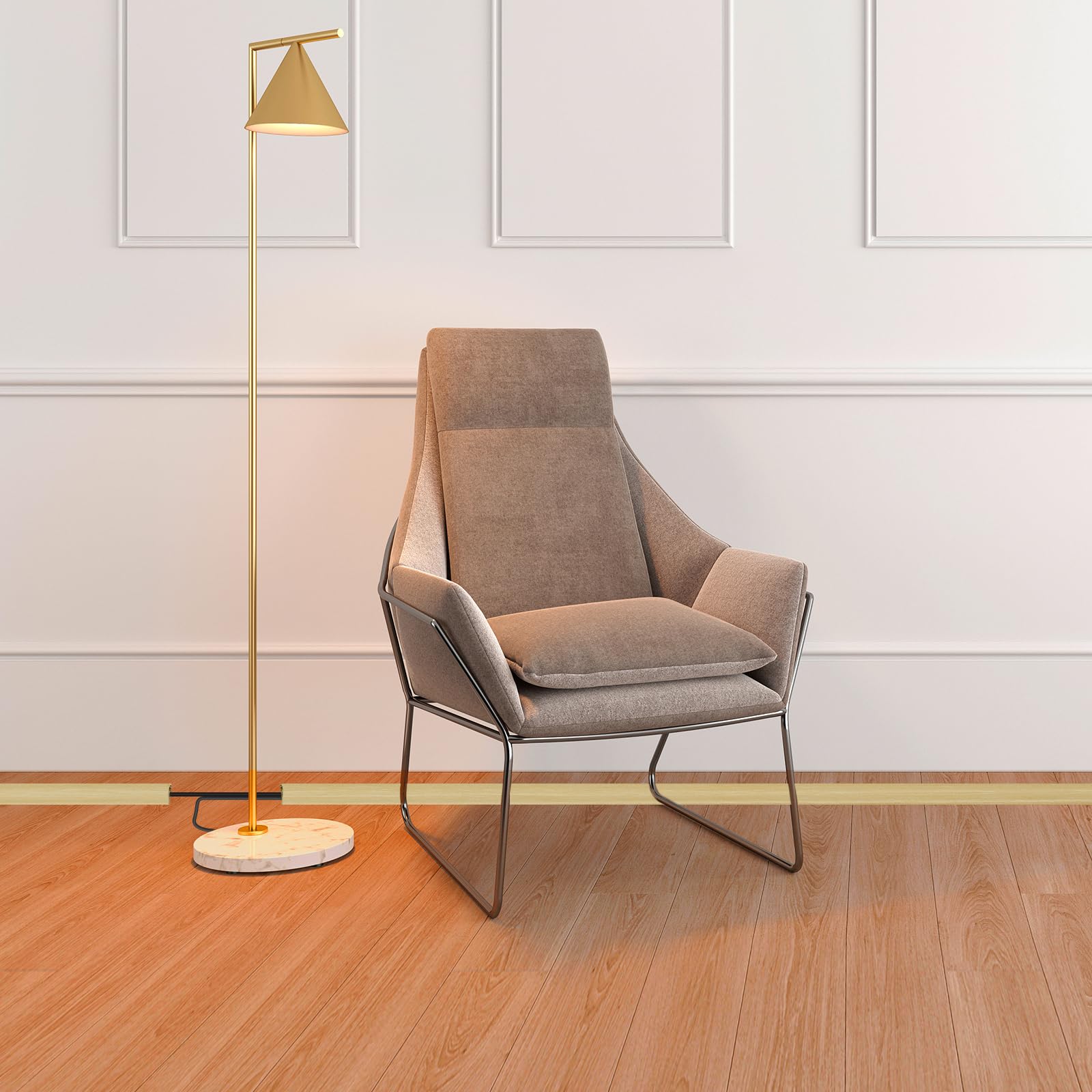 Floor Cord Cover Self Adhesive Cord Hider,20FT Cable Management, Extension Strip Protector for Wires, Prevent Cable Trips for Offices, Gyms, Exhibitions Cavity:0.39"(W) x 0.27"(H) WoodLightyellow