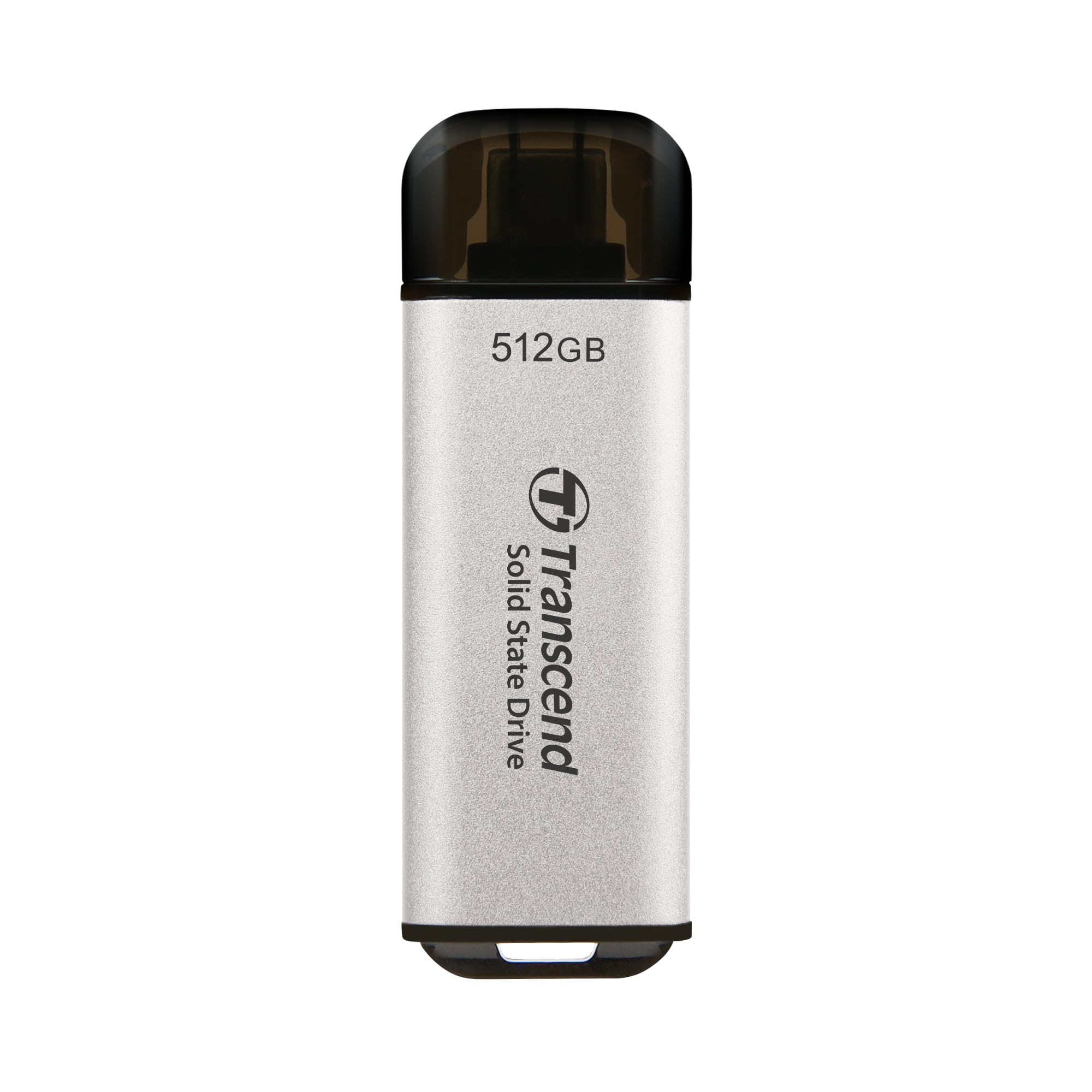 Transcend ESD300 512GB External SSD, Up to 1,050MB/s, Type C USB Drive for iPhone17,16,15, iPad&Mac/Pixel10/Tesla/Steam Deck/ROG Ally/MSI Claw/Android/PS5, Smart TV, USB 3.2 Gen2 Portable SSD- Silver