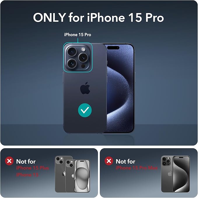 ESR 3 Pack for iPhone 15 Pro Screen Protector, [9H Hardness] [Military Grade Shatterproof] Full Coverage Tempered Glass Film with Flawless Fit Tray, HD Clear, Scratch Resistant